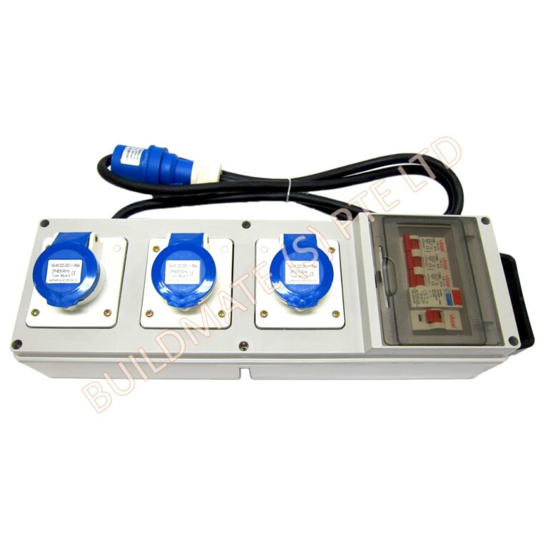 3Pin Industrial Socket with ELCB MCB Buildmate